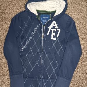 American Eagle Outfitters Mens Blue Quilted Jacket